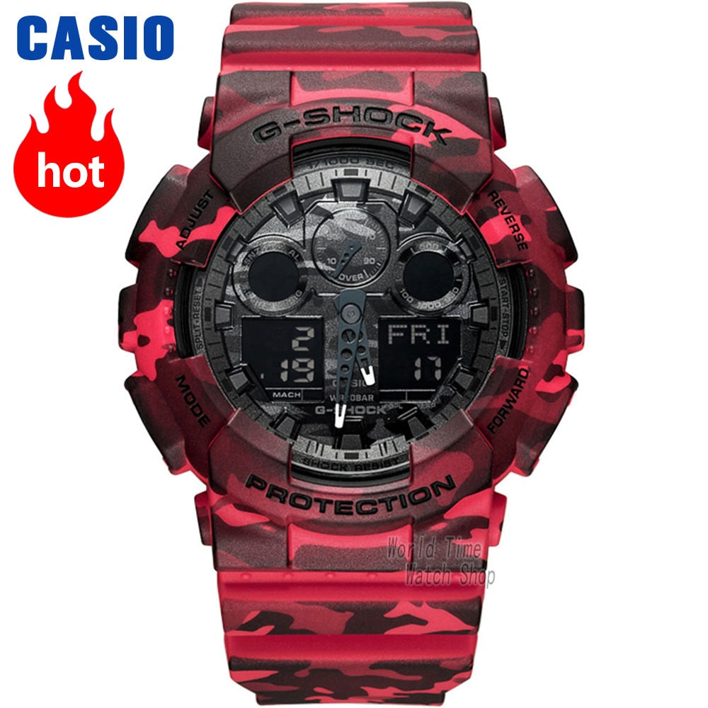 G-SHOCK Men's sports camouflage sports double display waterproof and shockproof